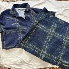 adidas チェック柄 ポロシャツとスカートセット