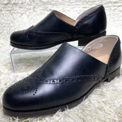 『希少』レザー HARUTA スポックシューズ ウィングチップ　ブラック　革靴