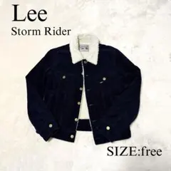 Lee ストームライダー　コーデュロイ　ボアジャケット　ネイビー　サイズフリー