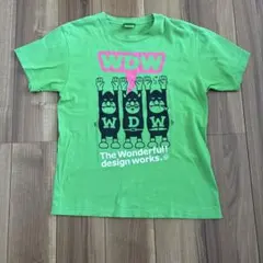BEAMS T WDWロゴ グリーンTシャツ