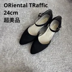 【超美品】ORiental TRaffic黒スエード ハイヒール24cm