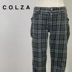 C.O.L.Z.Aコルザ　スキニーデニムパンツ　チェック柄