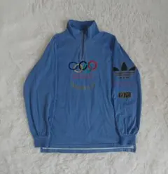 【希少 70s】adidas インスブルック五輪 刺繍 トレフォイルロゴ ロンTのサムネイル