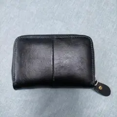 【ラスト1点】カードケース 本革 ミニ財布 ネイビー