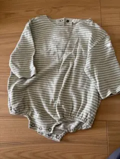 MONBEBE ストライプロンパース Mサイズ