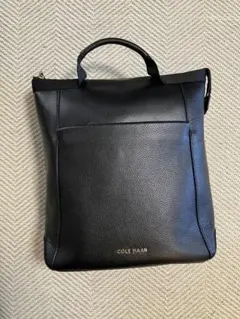 【美品】COLE HAAN ブラックレザーリュック　2way