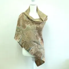 希少☆ETRO エトロ ペイズリー柄 大判ストール ショール ウール 132cm