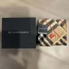 BURBERRY チェック柄 タオル生地ハンカチ