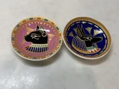 セリア エジプトファン 豆皿 2種　コンプリート アヌビス バステトのサムネイル