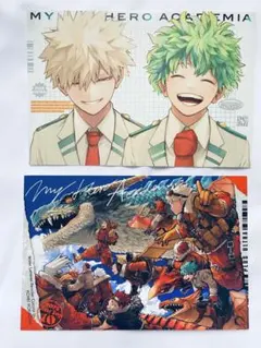 最強ジャンプ 僕のヒーローアカデミア ヒロアカ ポストカード 緑谷出久 爆豪勝己