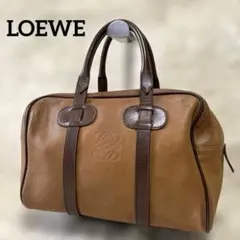 ♡美品 ロエベ ミニボストンバック リピートアナグラム 総柄