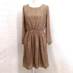 新品　Te chichi　　千鳥柄プリント薄手ワンピース　M