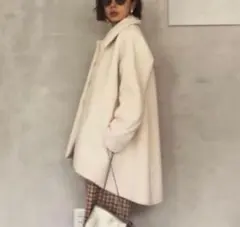 amiur big collar boa duffle coat - メルカリ