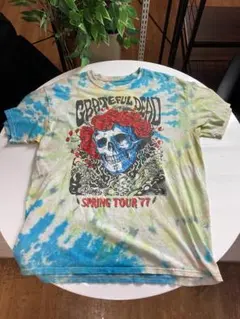 グレイトフルデッド　SPRING TOUR77　スカルローズ　Tシャツ［825］ グレイトフルデッド SPRING TOUR77 スカルローズ Tシャツ［825
