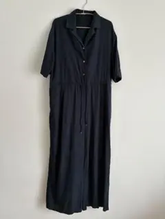 ☆美品☆SLOBE IENA ハーフスリーブオールインワン ネイビー S 36