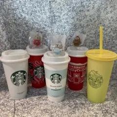 スターバックス　リユーザブルカップ　ドリンクホールキャップベアリスタ　セット5本