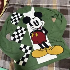 ミッキーマウス セーター グリーン