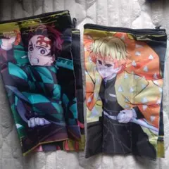 【鬼滅の刃】 ポーチでらっくす 炭治郎&禰豆子、善逸&伊之助 A4 2枚セット