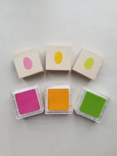 拇印のようなはんこ　スタンプ台セット