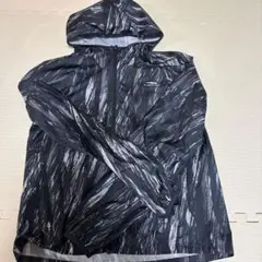 TIGORA ウィンドブレーカー Mサイズ 黒/白ストライプ