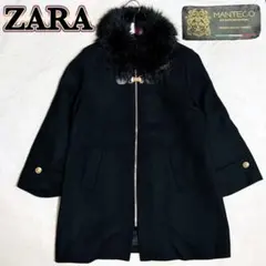 ZARA MANTECO ウール ファー コート ゴールド金具
