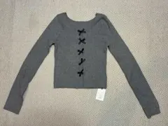 GRL 前後2Wayホールカッティングリボンニットトップス[dr710a]