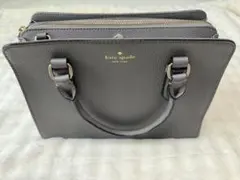 kate spade グレー レザー ハンドバッグ