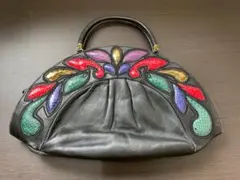 リアルパイソン革製☆ミニケリー☆USED エルメス リザード バッグ（皮革種類：ヘビ革、パイソン）のおすすめ