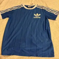 adidas 青　レディースシャツXS