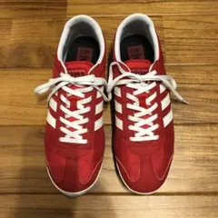 Vintage / adidas NEO 白ストライプ 赤スニーカー 27cm