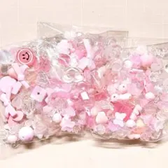 ね*猫様 ビーズ まとめ売り クリアピンク ピンク系 ハンドメイド資材