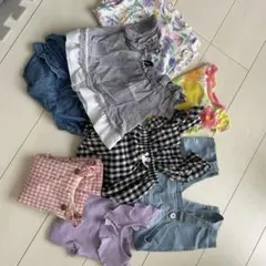 ベビー服セット80 トップスパンツカバーオールロンパース8点セット