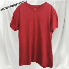 モッシモ Ｔシャツ ブイネック 杢 M 赤 綿混 カジュアルのサムネイル