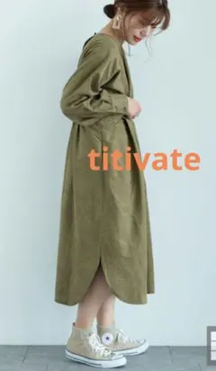 titivate スエードタックワンピース ティティベイト ロングワンピース