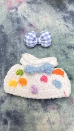 LABUBU ぬい服 2点セット ぬいぐるみ用着せ替え服 水玉模様