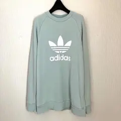 【adidas 】ロゴ スウェット パステルグリーン Mサイズ