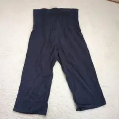 【美品】無印マタニティパジャマ/白×ブルーストライプ