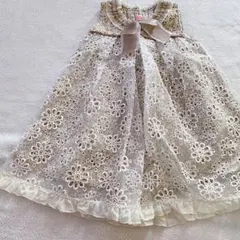 アクシーズファム刺繍入りホワイトワンピース 130