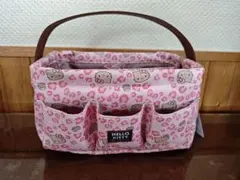 【最終値下げ】①ハローキティ　日焼けキティ　ヒョウ柄　仕切り付き　収納ケース