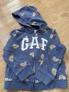 GAP キッズ ジップアップパーカー レインボー柄