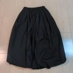【GU】バルーンスカート バブルヘムミディスカート 黒 ブラック S