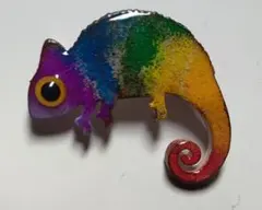 カラフルなカメレオンブローチ(３)