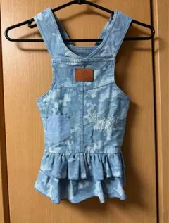CRUSHDOG 3L 迷彩柄フリルオーバーオール　犬服　デニムのサムネイル