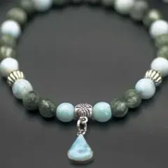 ラリマー  セラフィナイト　ブレスレット