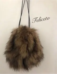 巾着 ファー バッグ ハンドメイド