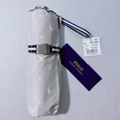 新品 ラルフローレン POLO ストライプ ホワイト 晴雨兼用折りたたみ傘 軽量のサムネイル