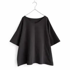 629⑨,イネド Vネックカットソー チャコールグレー M
