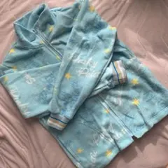 【年末セール中】星柄モコモコ 水色 フリースジャケット 160cm