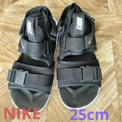 NIKE ナイキ キャニオンサンダル ホワイト×ブラック スポーツサンダル 25