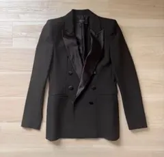 ZARA 黒 ダブルブレスト テーラードジャケット